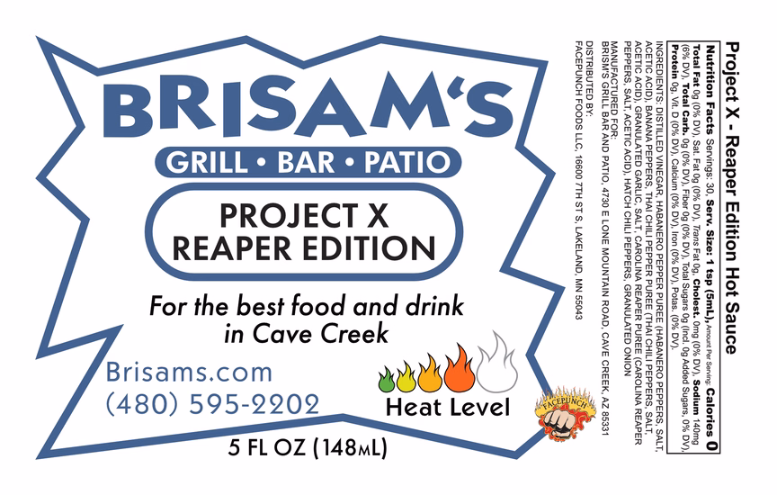 Brisams Sauce Label